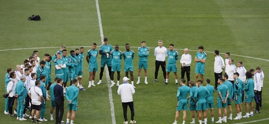 Entrenamiento del Real Madrid.