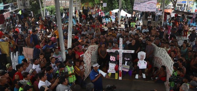 migrantes protestan sur mexico