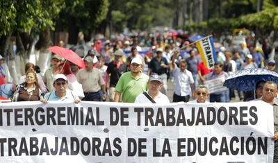 maestros el salvador convocan protestas aumento salarial