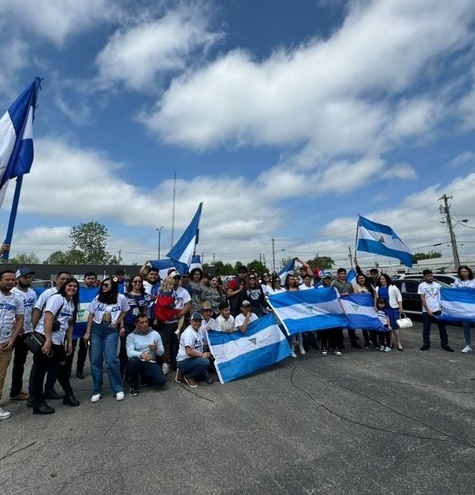exilio nicaraguense realiza caravana indianapolis