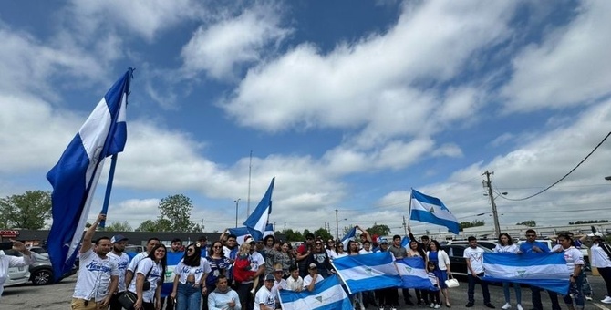 exilio nicaraguense realiza caravana indianapolis