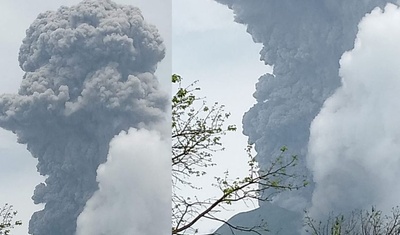registran fuerte explosion de volcan concepcion ometepe