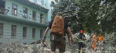 escombros ucrania ataque ruso