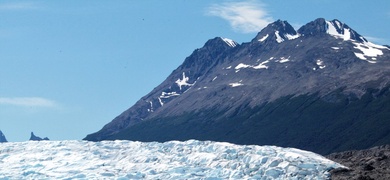Glaciares amenazados por el calentamiento global.