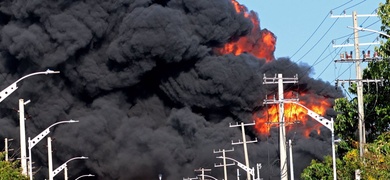 explosion en deposito de combustible colombia