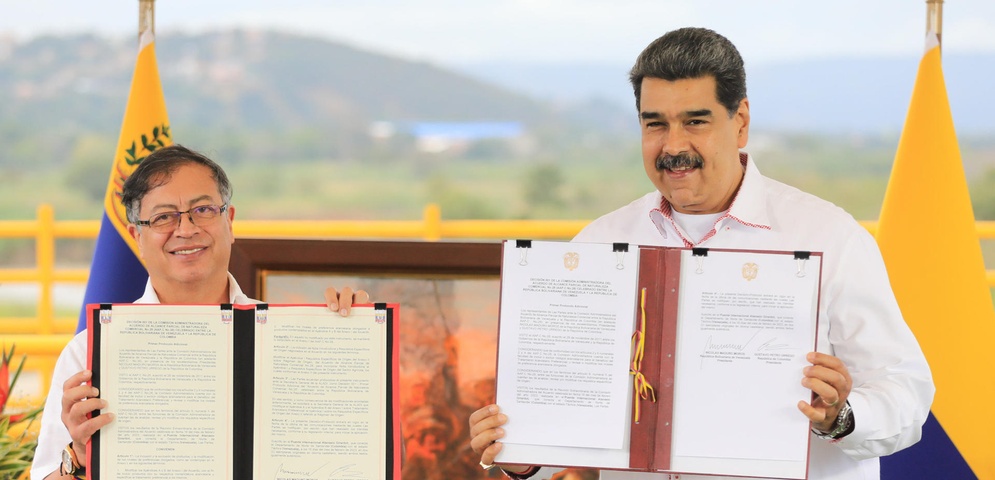 presidentes venezuela colombia firman acuerdos