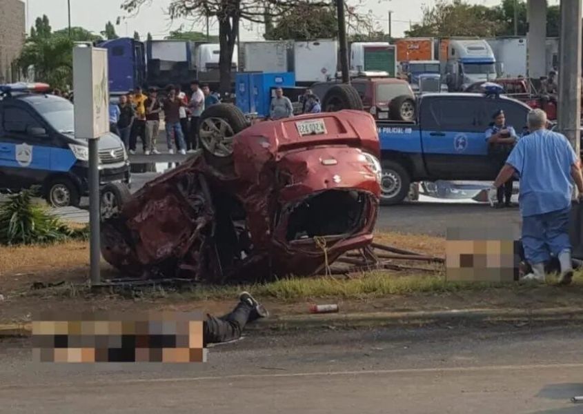 Accidente de tránsito deja cuatro jóvenes muertos en Managua