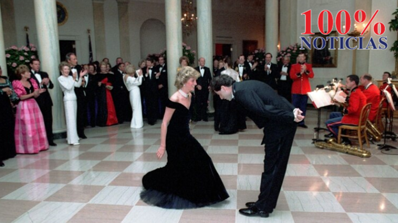 El vestido con el que Lady Di bailó con John Travolta en la Casa Blanca sale a subasta por £240.000