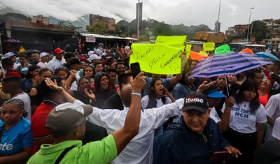 oficialistas impiden concentracion venezuela