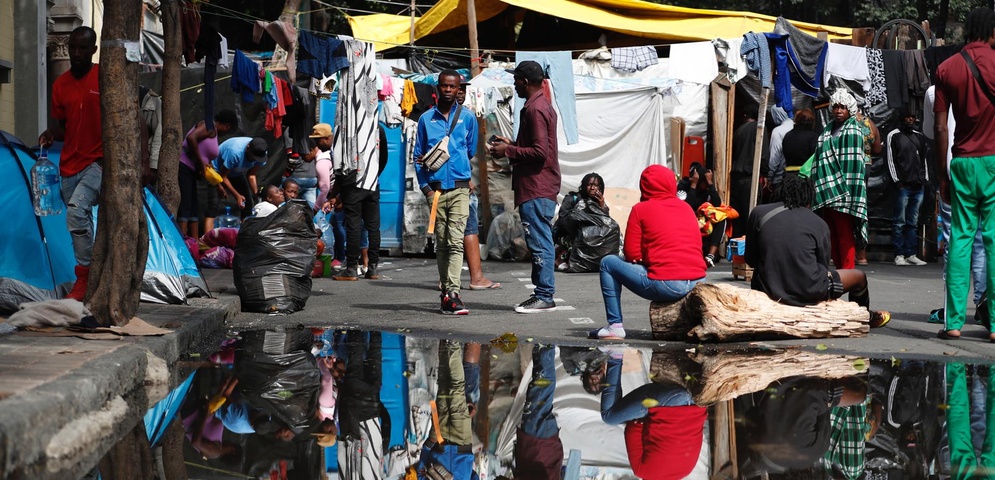 migrantes campamento mexico