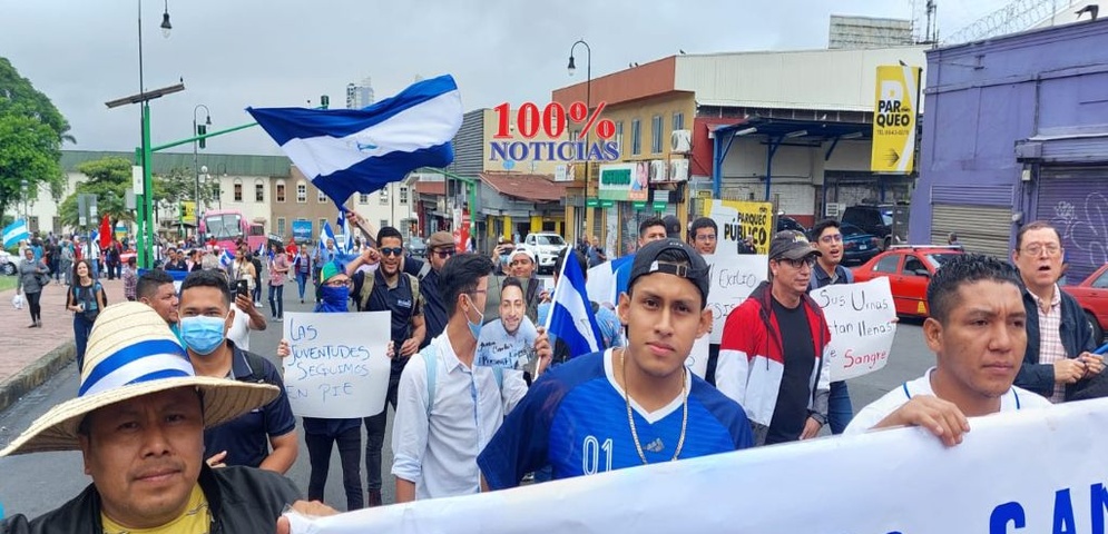 nicaraguenses marcha costa rica farsa electoral