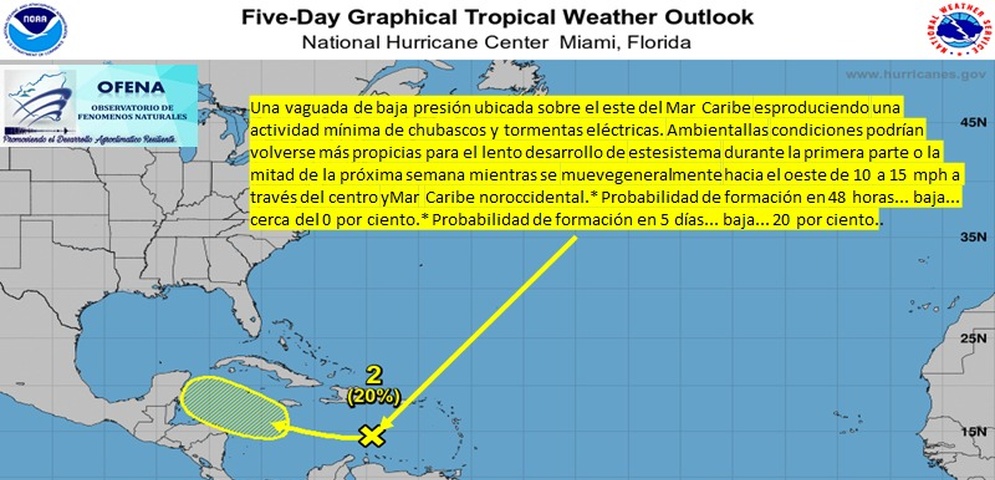 posible ciclon lluvias nicaragua ofena