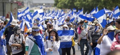 Nicaragüenses marchan contra Daniel Ortega