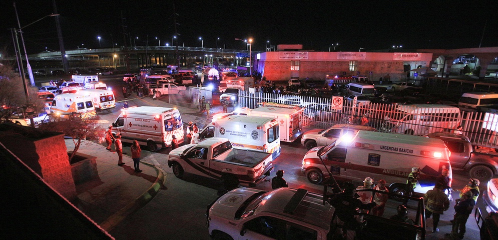 equipos de emergencia en Ciudad Juárez