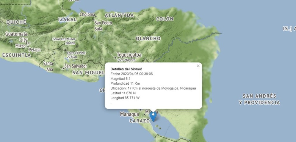 sismo moyogalpa pacifico nicaragua
