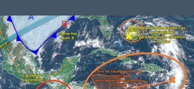 Tormenta Tropical Pilar en Pacífico y posible ciclón en Mar Caribe.