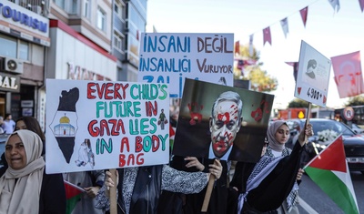 manifestantes turquia contra israel