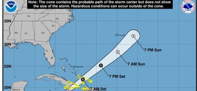mapa trayectoria depresion tropical 22