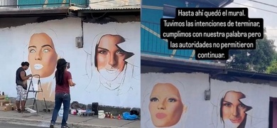 policia prohibe mural sheynnis palacios esteli