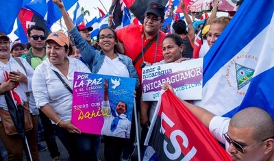 marcha de trabajadores del estado nicaragua