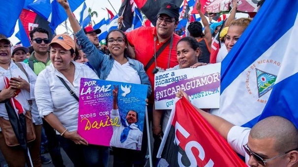 marcha de trabajadores del estado nicaragua