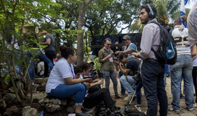 periodistas nicaraguenses en cobertura dialogo