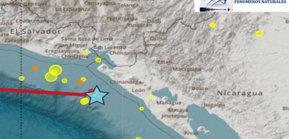 sismo en costas pacifico nicaragua