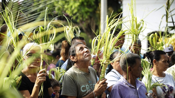 catolicos salvadorenos celebran domingo de ramos
