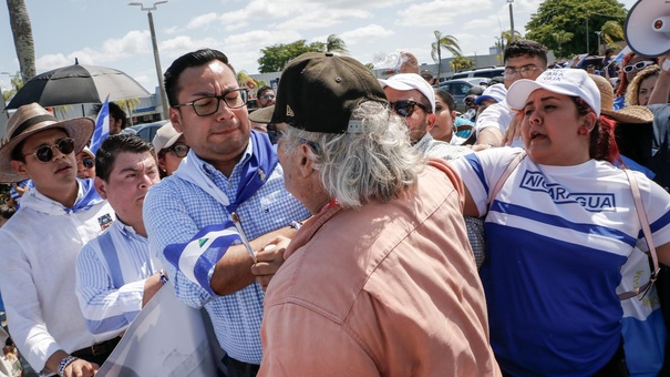 opositores nicaraguenses agredidos marcha miami