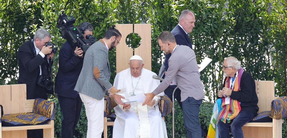 papa francisco recibe declaracion paz israel palestina