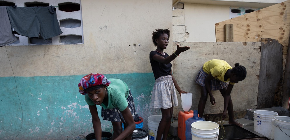 campamento refugiados haitianos