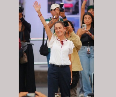 Último viaje electoral de Sheinbaum: "Será un orgullo" ser la primera presidenta de México