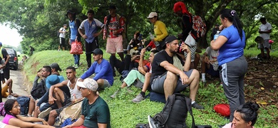 grupo migrantes en chiapas mexico