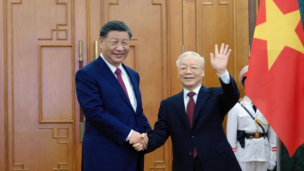 presidente chino junto al secreto partido comunista vietnam