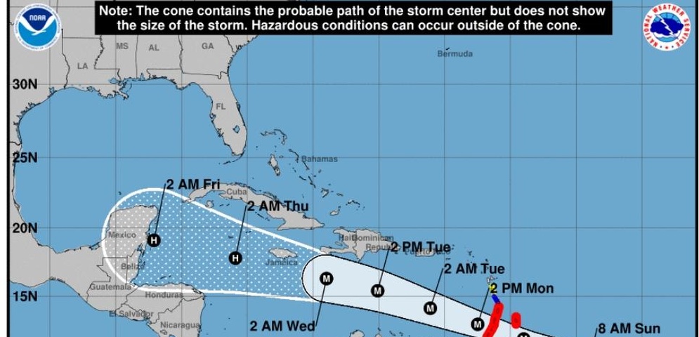 beryl huracan cuenca atlantica