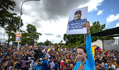 maria corina machado visita maturin venezuela