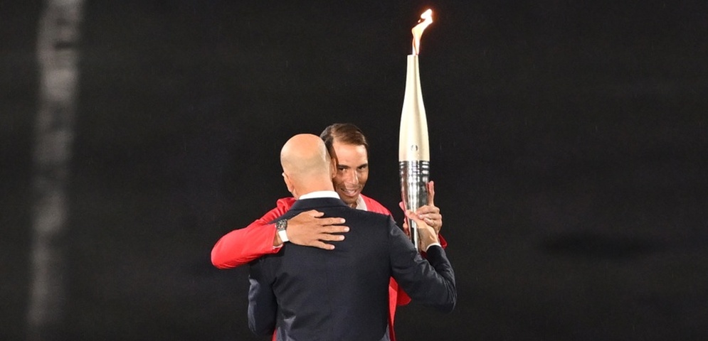 nadal recibe antorcha zidane