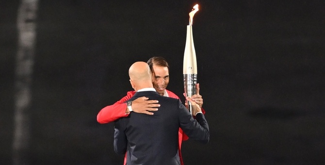 nadal recibe antorcha zidane