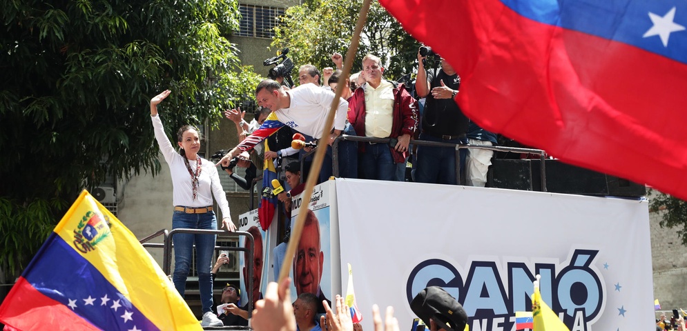 corina machado protesta resultados elecciones