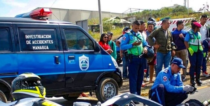 policia nacional transito nicaragua investiga accidente