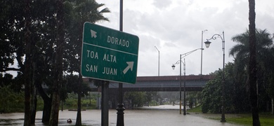 calles inundadas huracan ernesto puerto rico