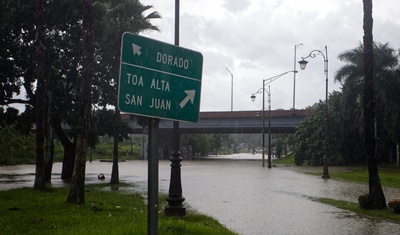 calles inundadas huracan ernesto puerto rico