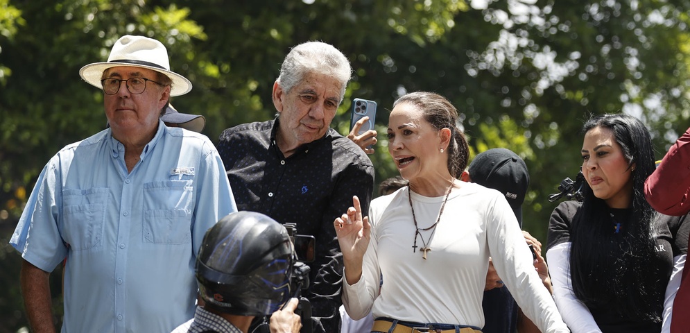 lider opositora corina machado marcha caracas