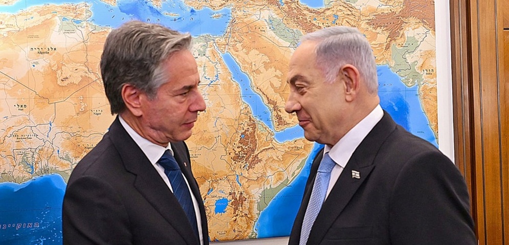 ministro israel benjamin netanyahu con antony blinken