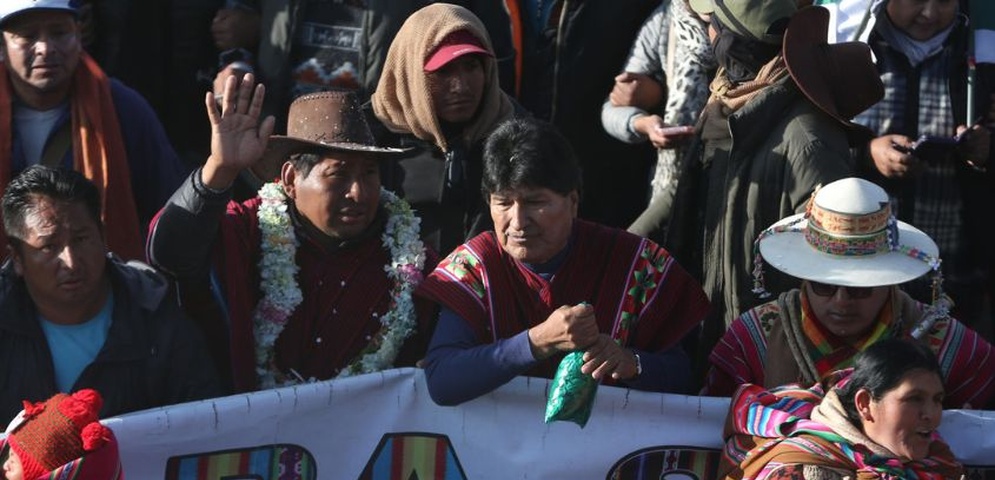 evo morales marcha la paz bolivia