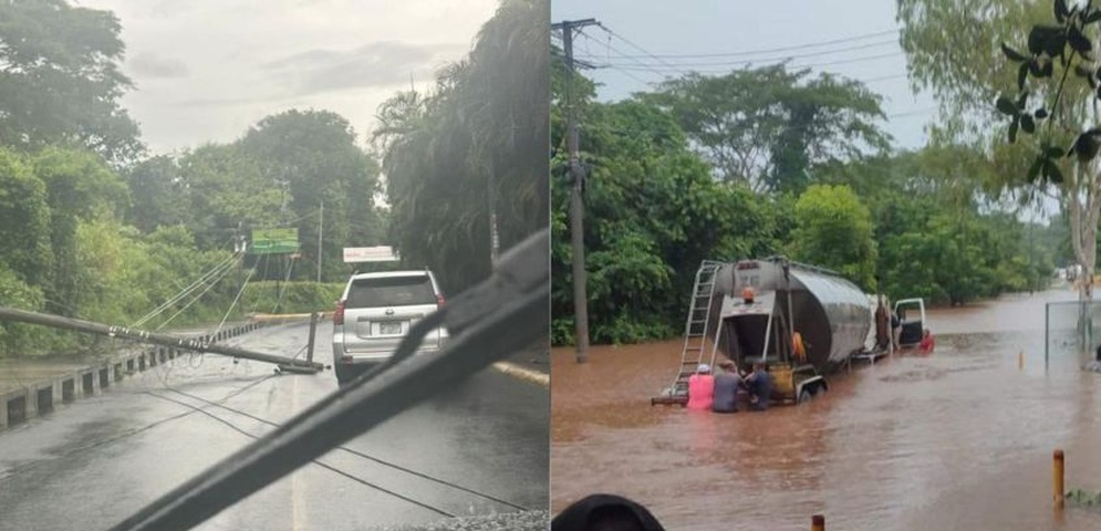 lluvias anegaciones caida tendido eléctrico nicaragua