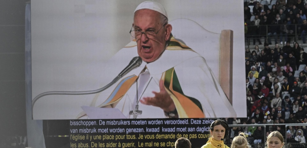 papa misa en estadio heysel de bruselas