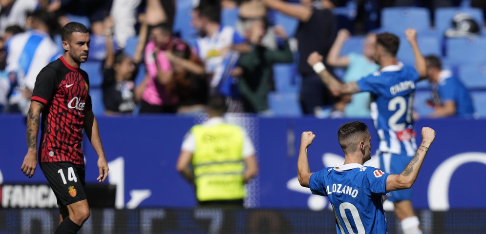 espanyol celebra gol ante mallorca