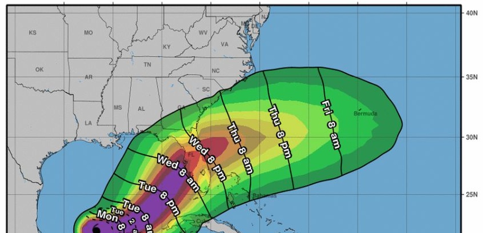 trayectoria huracan milton impacto florida eeuu