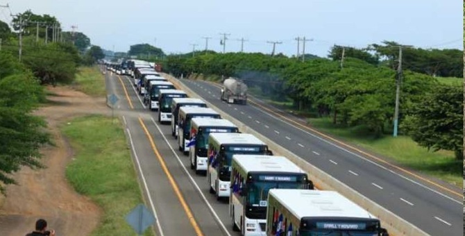 flota buses china en nicaragua